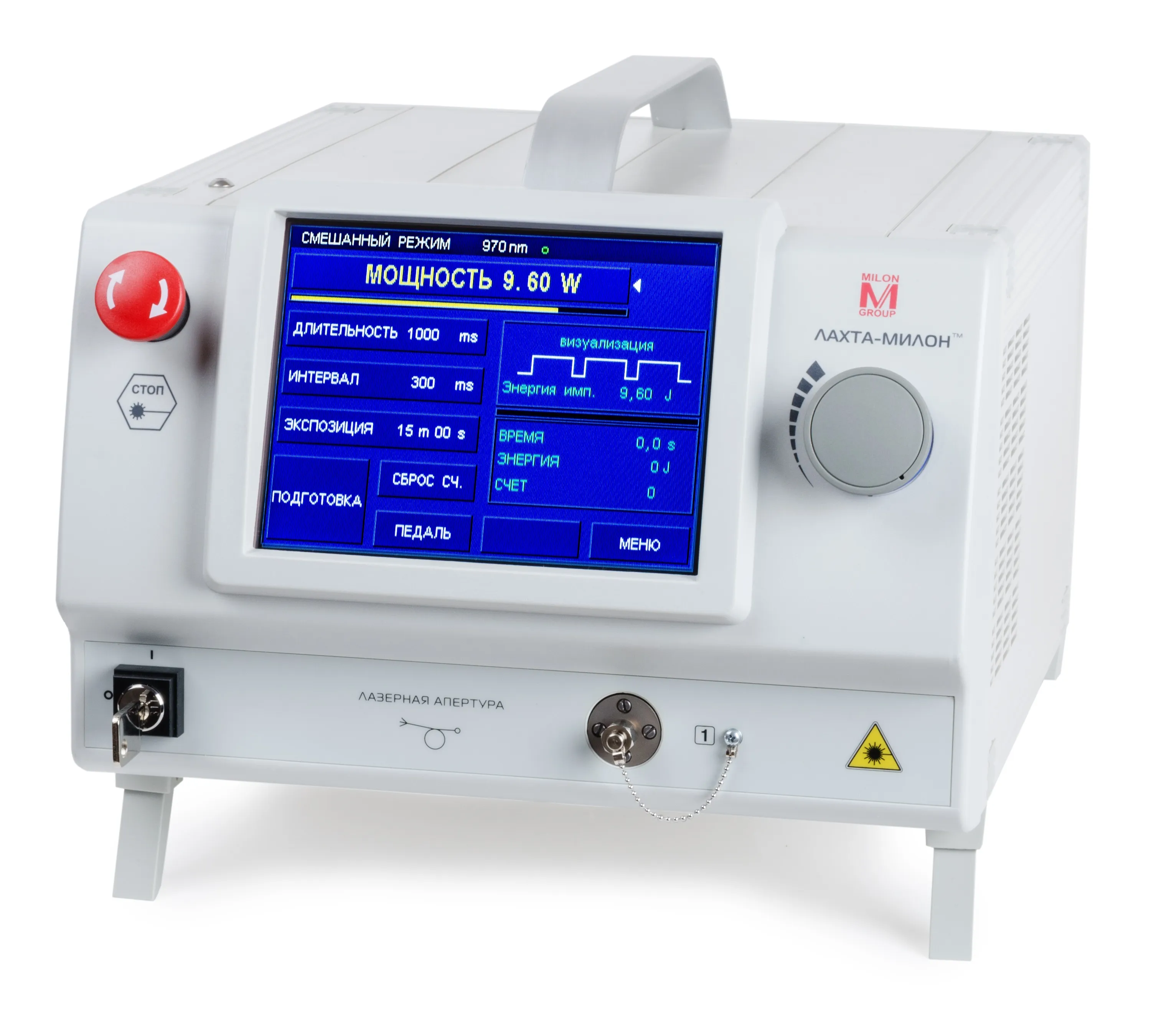 Двухволновой лазерный аппарат ЛАХТА-МИЛОН для лазерной хирургии и ФДТ в стоматологии 662-2,5/ 970-12