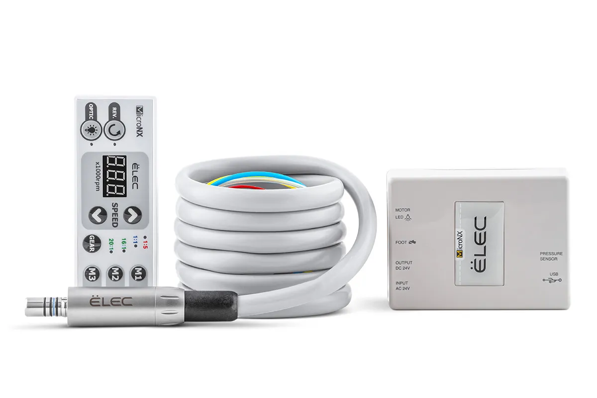 Встраиваемый бесщеточный микромотор MicroNX с оптикой EL-B40L