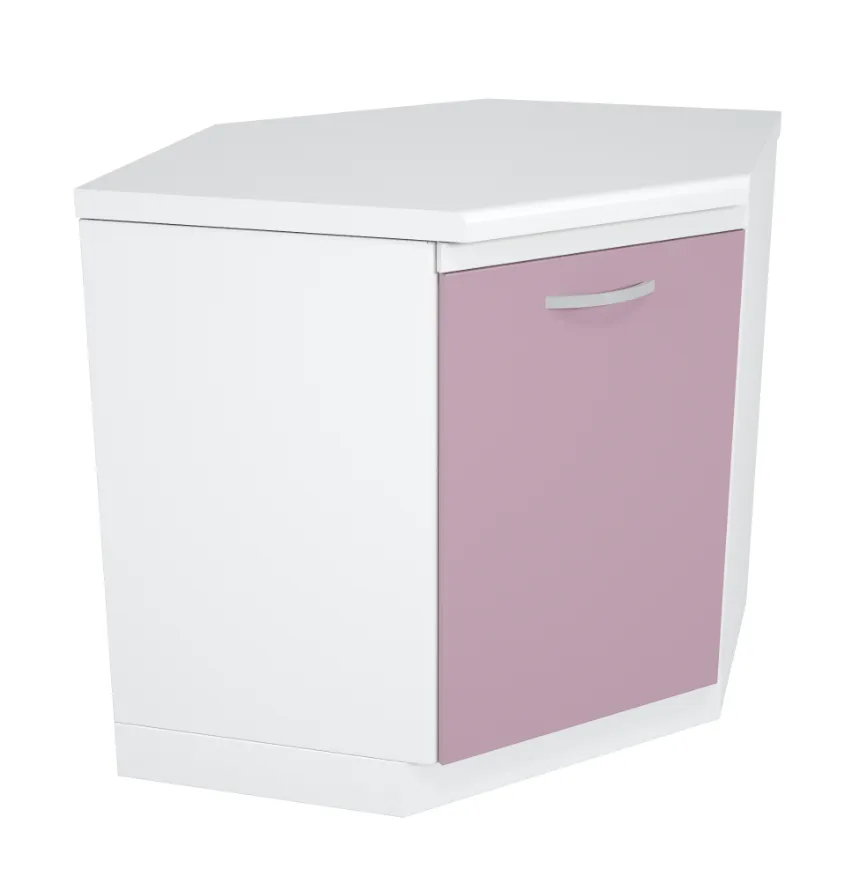 Тумба медицинская с полкой ТМД-1.0 угловая (на подиуме)