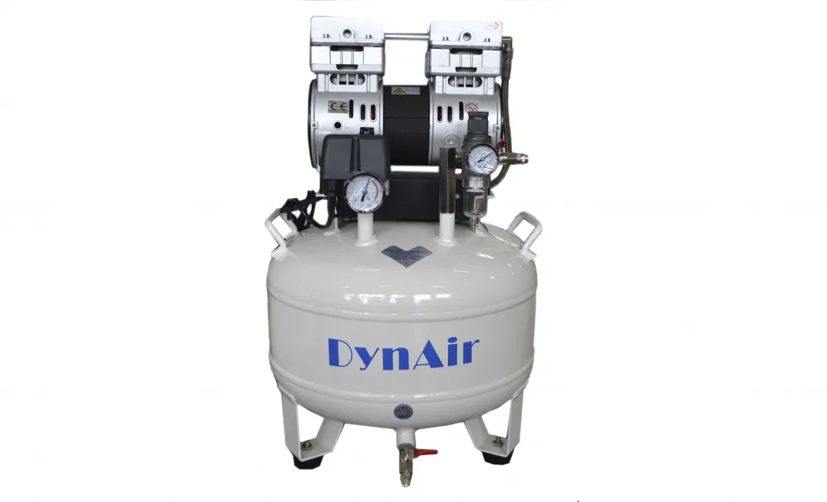 Компрессор DA7001 б/ кожуха, 68 л/мин, ресивер 30 л, безмасляный, на 1 уст. с внеш.вакуум. агрегатом