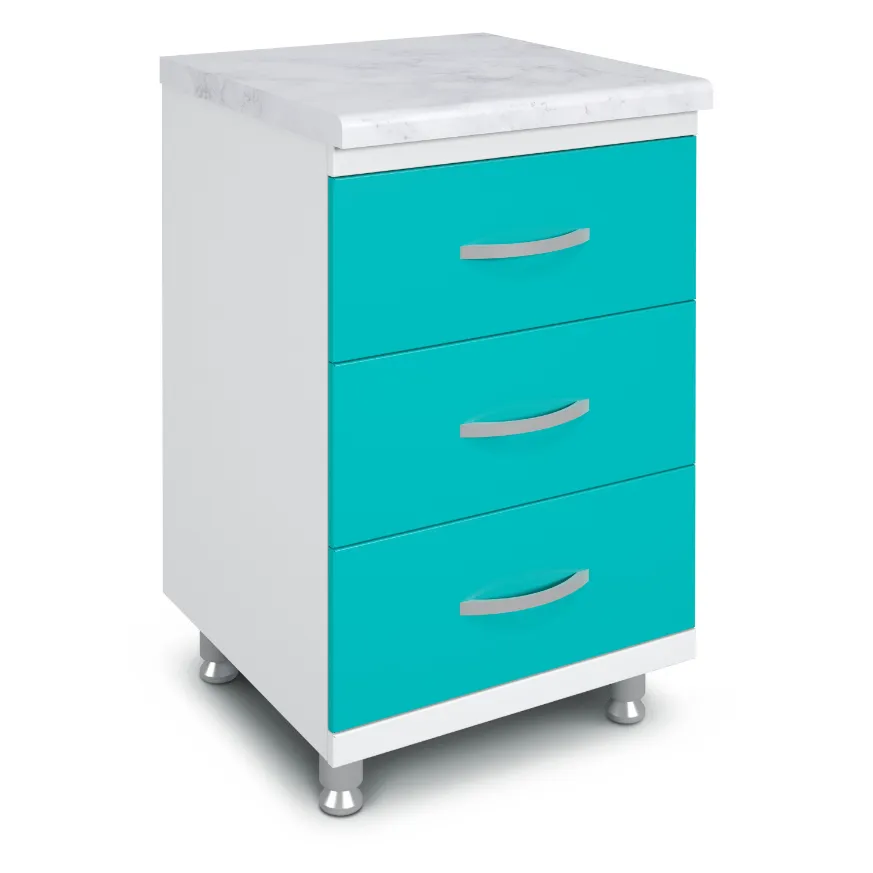 Тумба медицинская с ящиками ТМЯ-3.0 (на опорах)