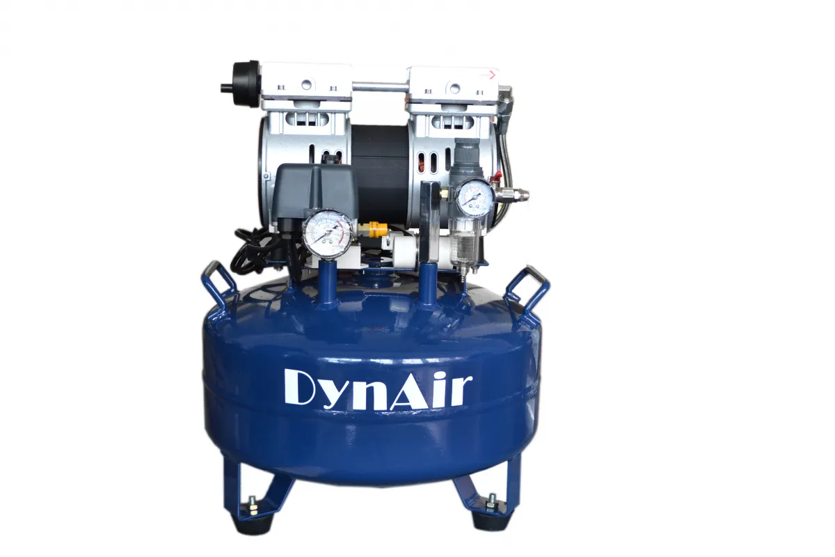 Компрессор DA5001 б/ кожуха, 53 л/мин, ресивер 22 л, безмасляный, на 1 уст., внеш. вакуум. агрегат