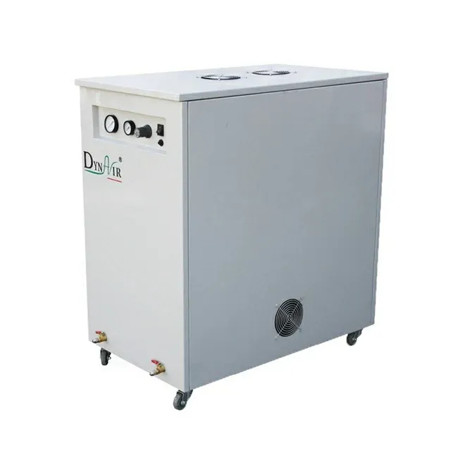 Компрессор DA7003DCS с кожух., с осушит., 204л/мин, ресивер 70л, безмасл., 3-ф., 3 уст. с вн вак агр