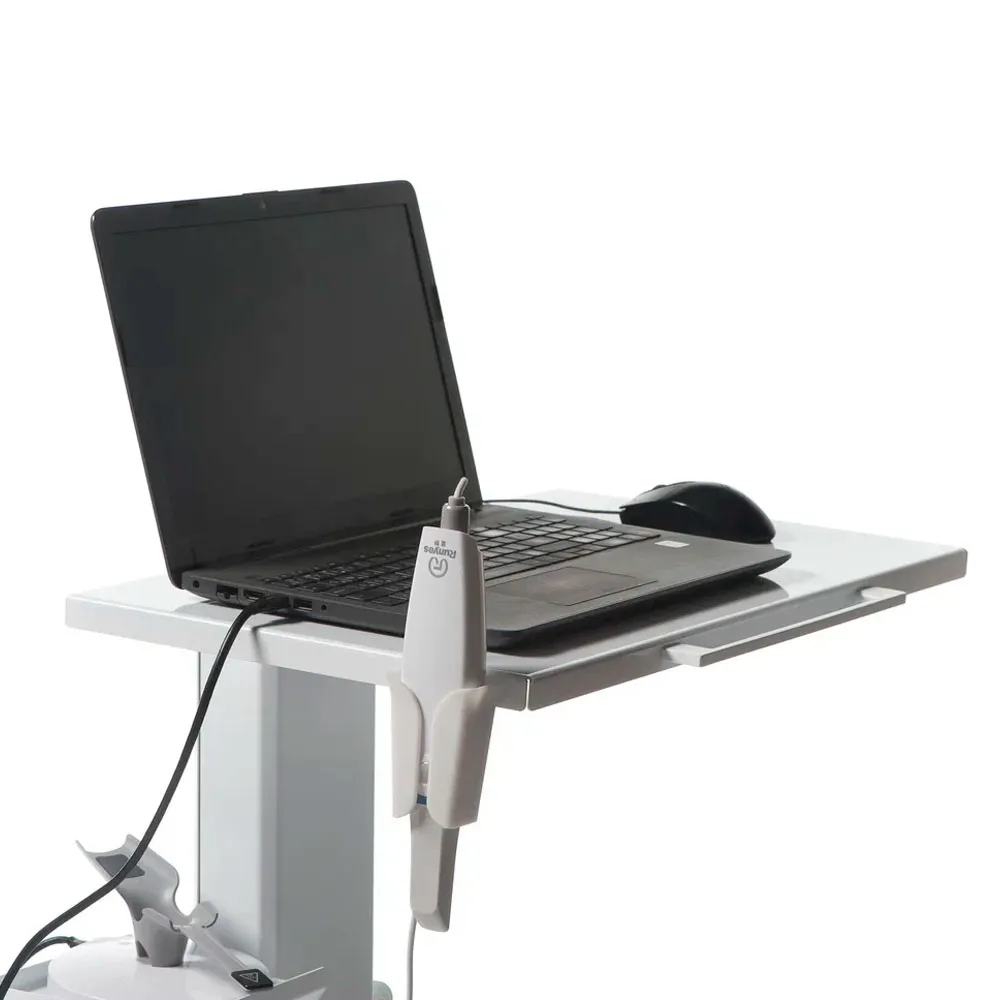 Стойка мобильная для работы с интраоральным сканером, при использовании ноутбука