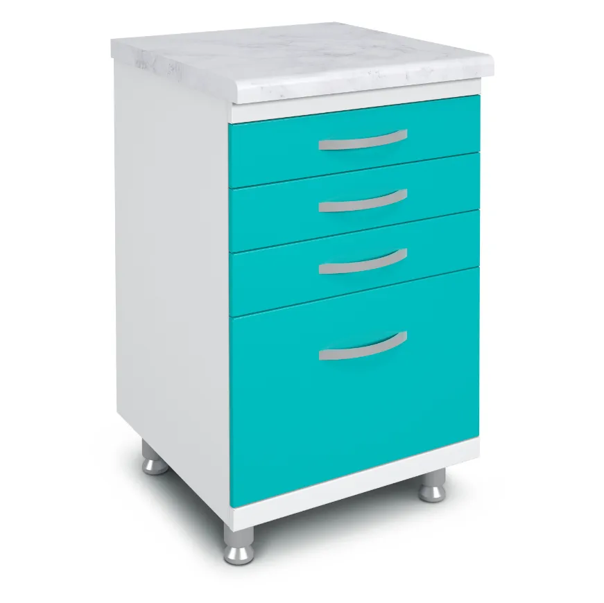 Тумба медицинская с ящиками ТМЯ-4.0 (на опорах)