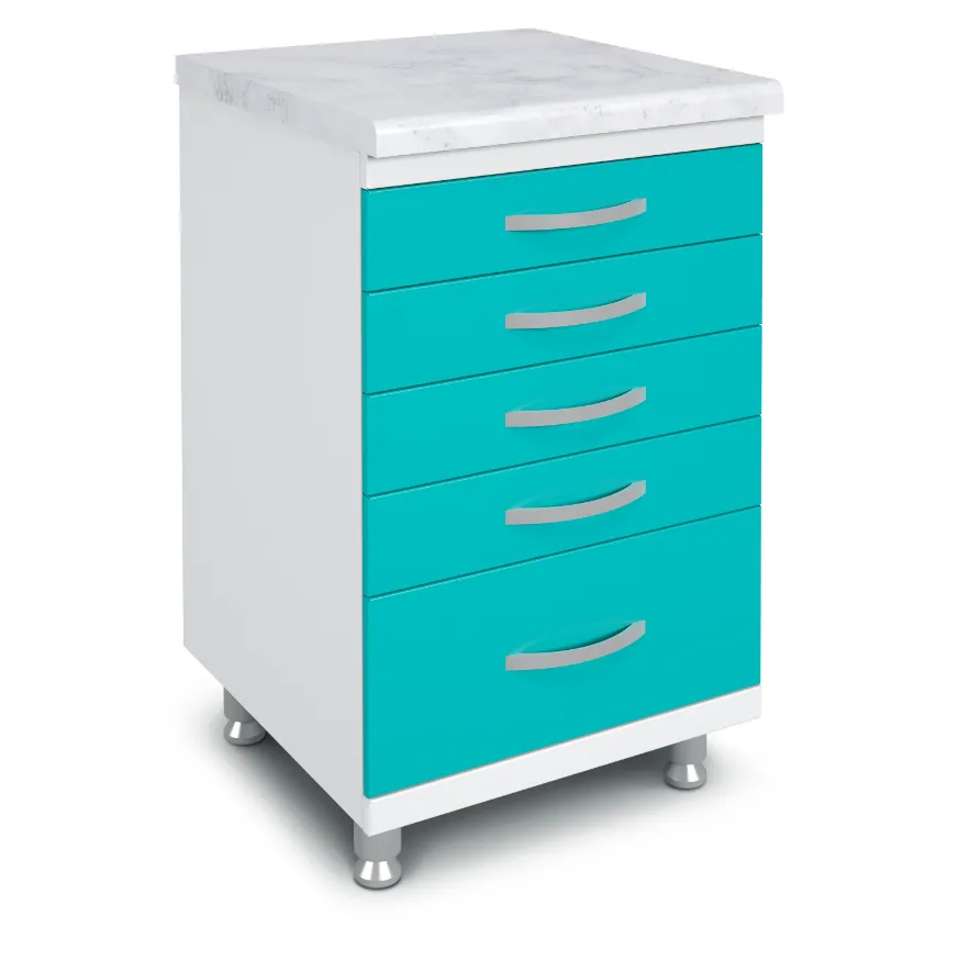 Тумба медицинская с ящиками ТМЯ-5.0 (на опорах)