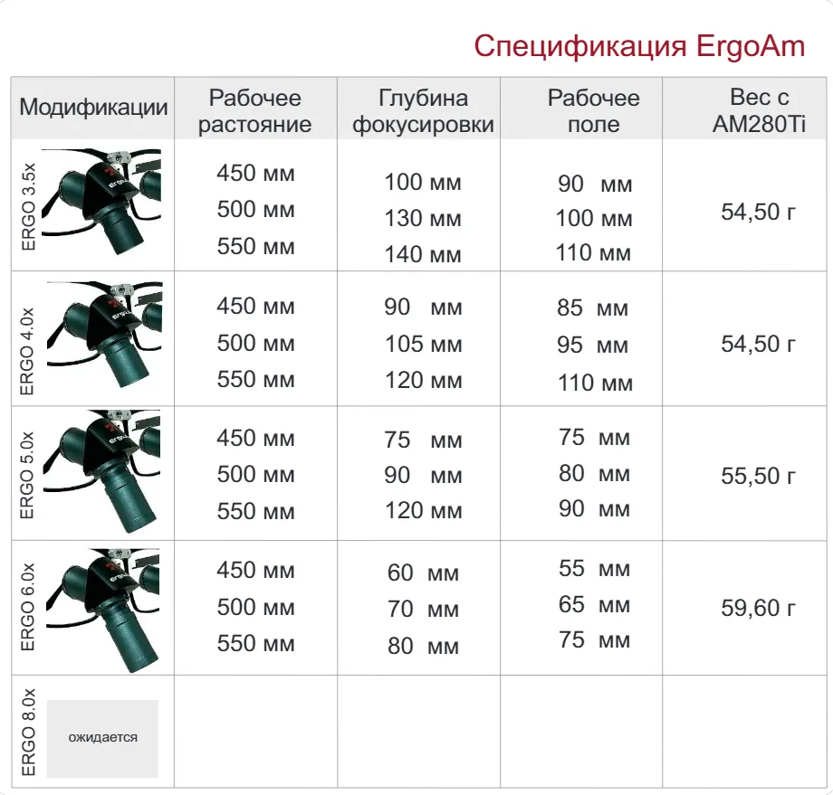 Бинокулярные лупы Amtech ErgoAM