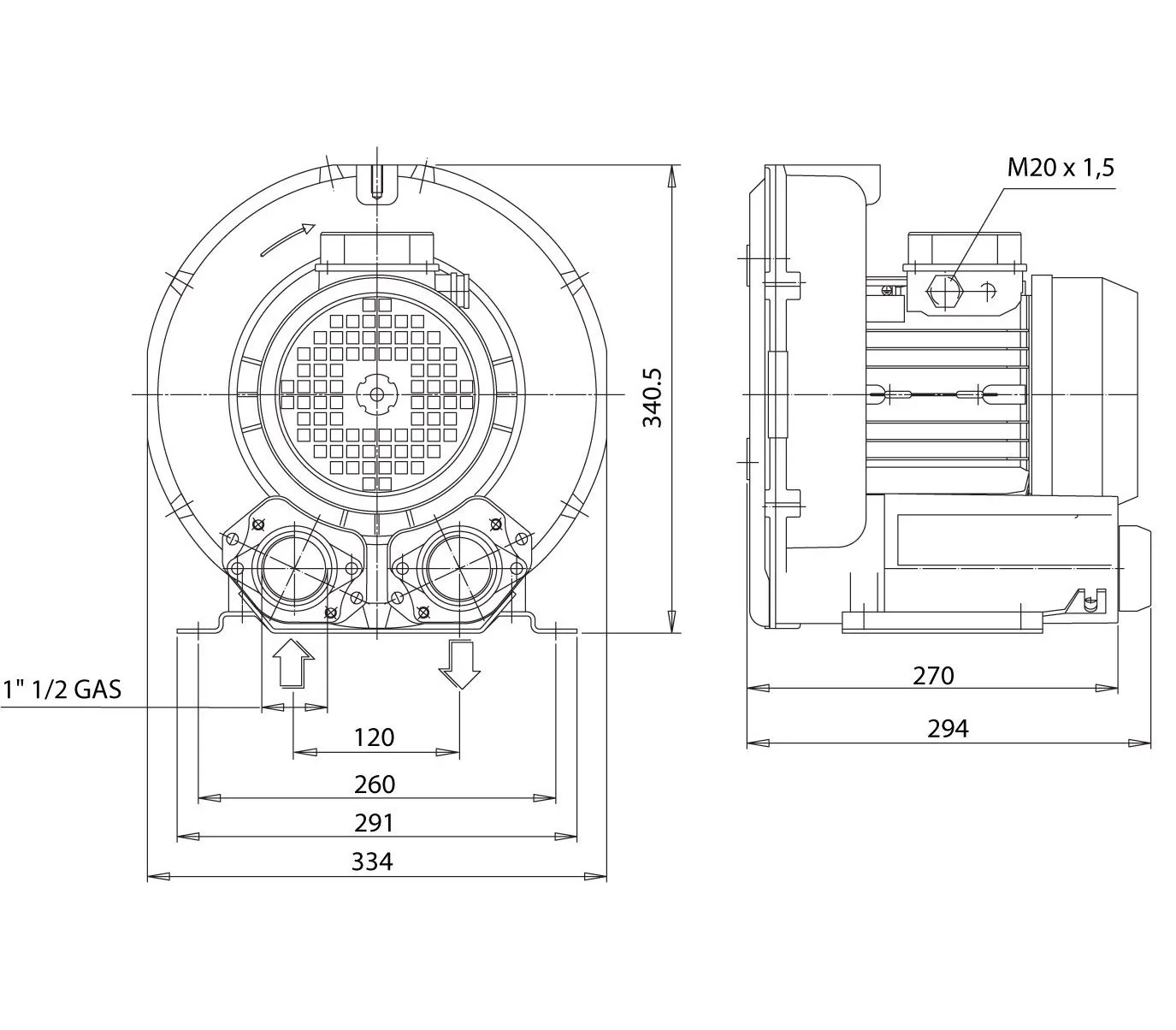 Аспиратор стоматологический Flux-Jet для сухой аспирации на 4 установки