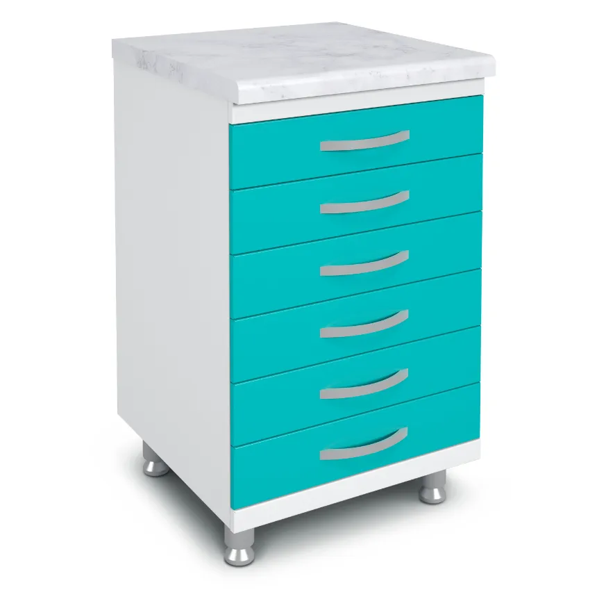 Тумба медицинская с ящиками ТМЯ-6.0 (на опорах)