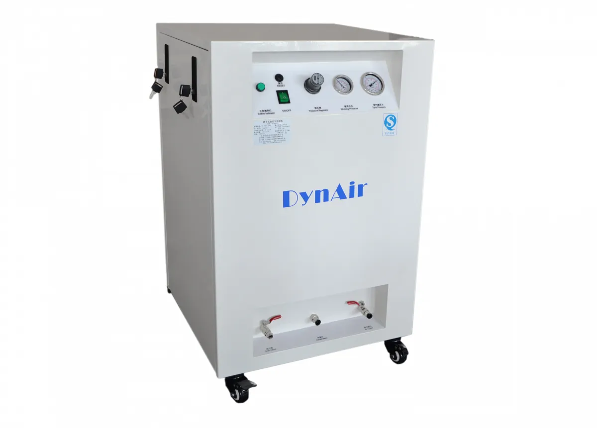 Компрессор DA7001DCS с кожухом,с осушит., 68 л/мин, ресивер 30 л, безмасл., на 1 уст. с вн. вак. агр